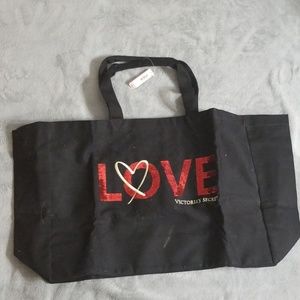 NEW VICTORIA'S SECRET LARGE BLING SEQUIN TOTE NEW BAG